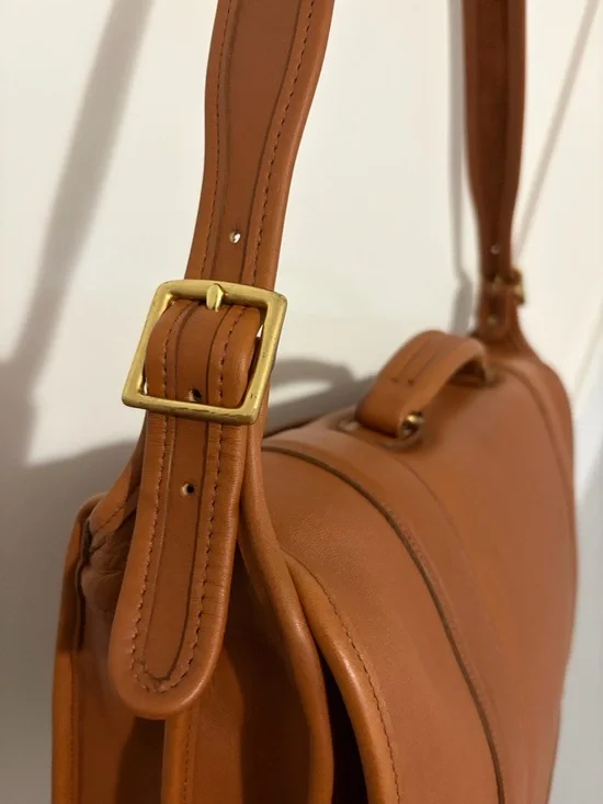 Vintage Coach Men's Essex Briefcase (#5274) Tan Leather Messenger & Laptop Bag - Picture 4 of 13